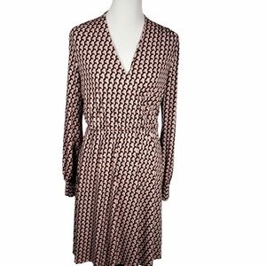 Adrianna Papell geometric print dress size M